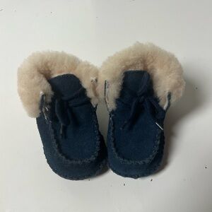 UGG Navy and Cream Baby Walker Shoes